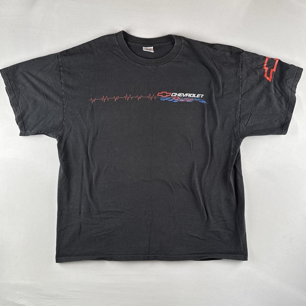 Vintage Y2K Chevrolet NASCAR Racing Graphic Tee Monte Carlo 2XL Black